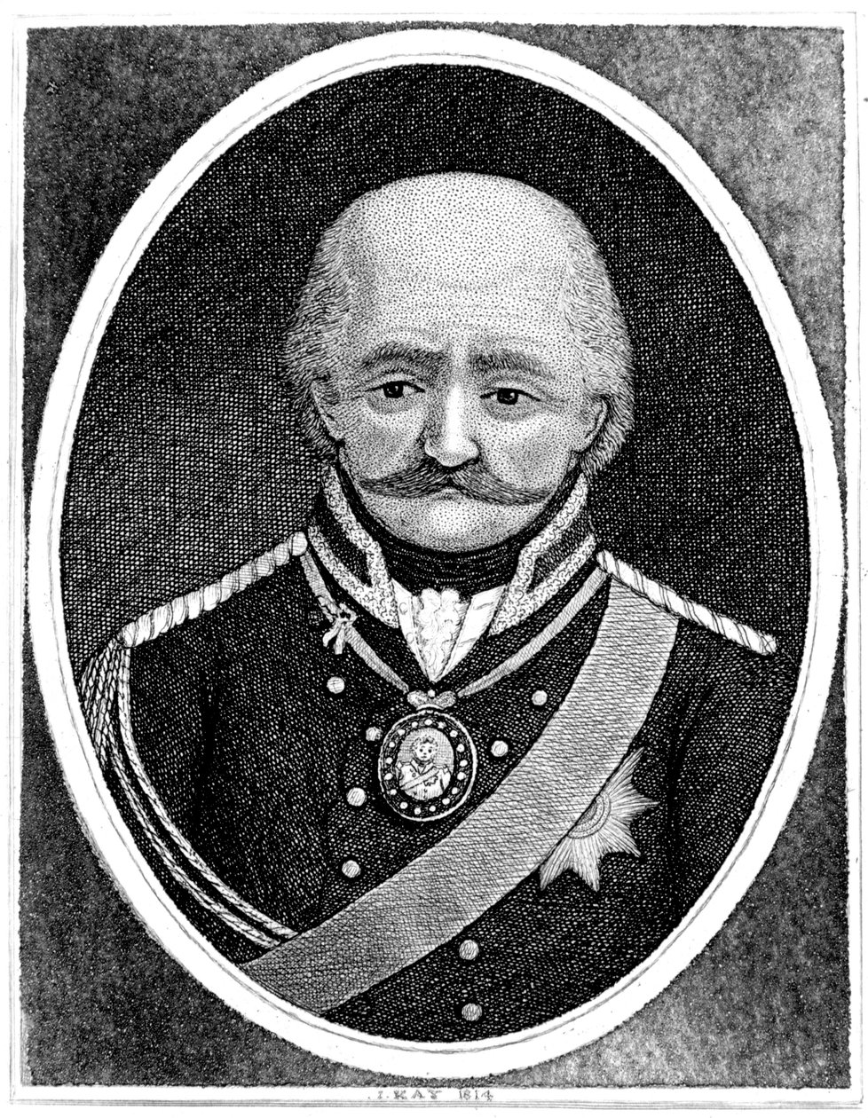 Gebhard Leberecht von Blucher, generale prussiano, 1814 da John Kay