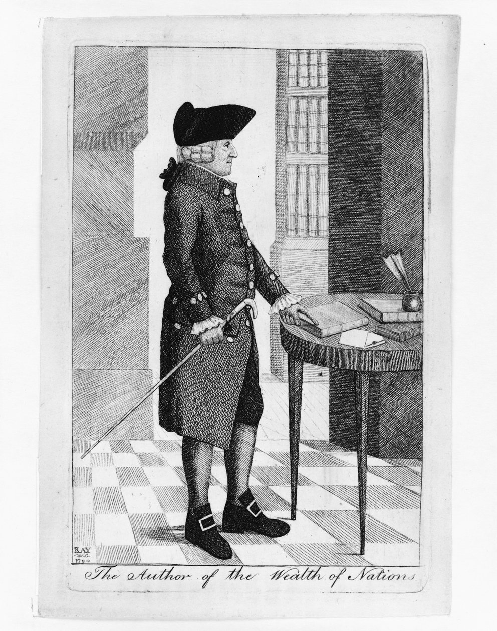 Ritratto di Adam Smith 1723-1790, autore di La ricchezza delle nazioni, 1790 da John Kay