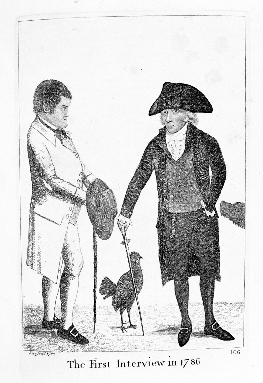 Il primo incontro nel 1786 tra Diacono Brodie e George Smith, 1788 da John Kay