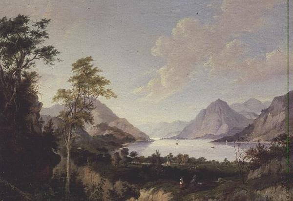 Paesaggio con Lago e Montagne da John Knox
