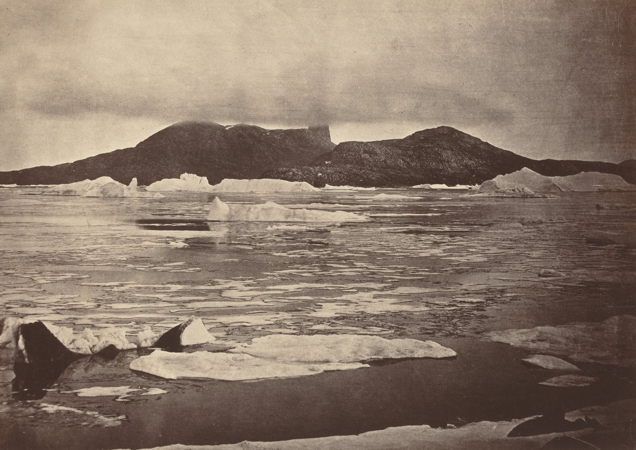 Le regioni artiche: n. 92.* Il pollice del diavolo parzialmente avvolto in una nebbia..., 1869 da John L Dunmore