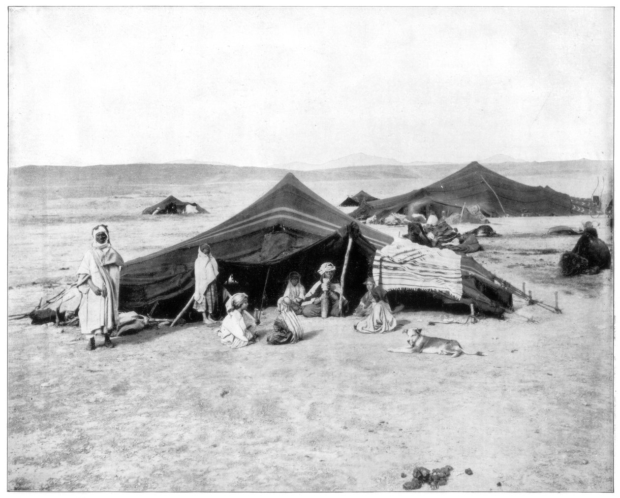 Campo di carovane, Deserto del Sahara, fine XIX secolo da John L. Stoddard