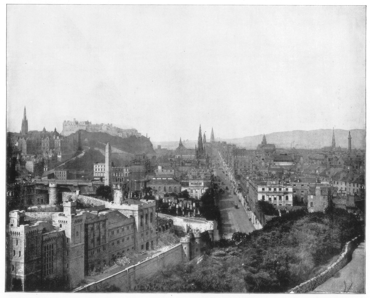 Edimburgo e il Monumento a Scott, fine XIX secolo da John L. Stoddard