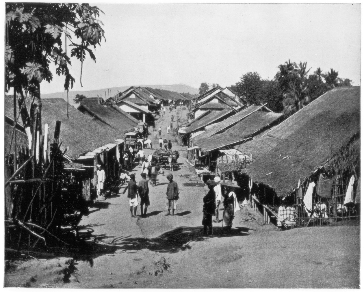 Villaggio vicino a Calcutta, India, fine XIX secolo da John L. Stoddard