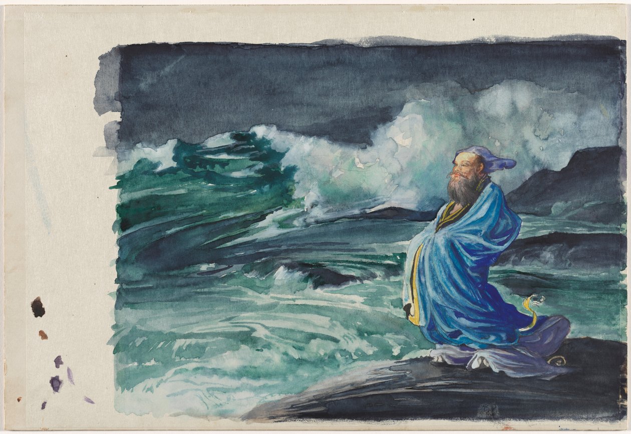 Un Rishi che scatena una tempesta da John La Farge