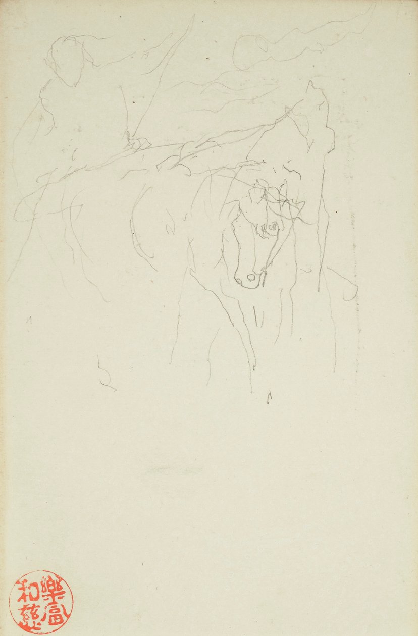 Achille e Xanto, dai folios di La Farge #849 e #860, uno di 42 disegni da John La Farge