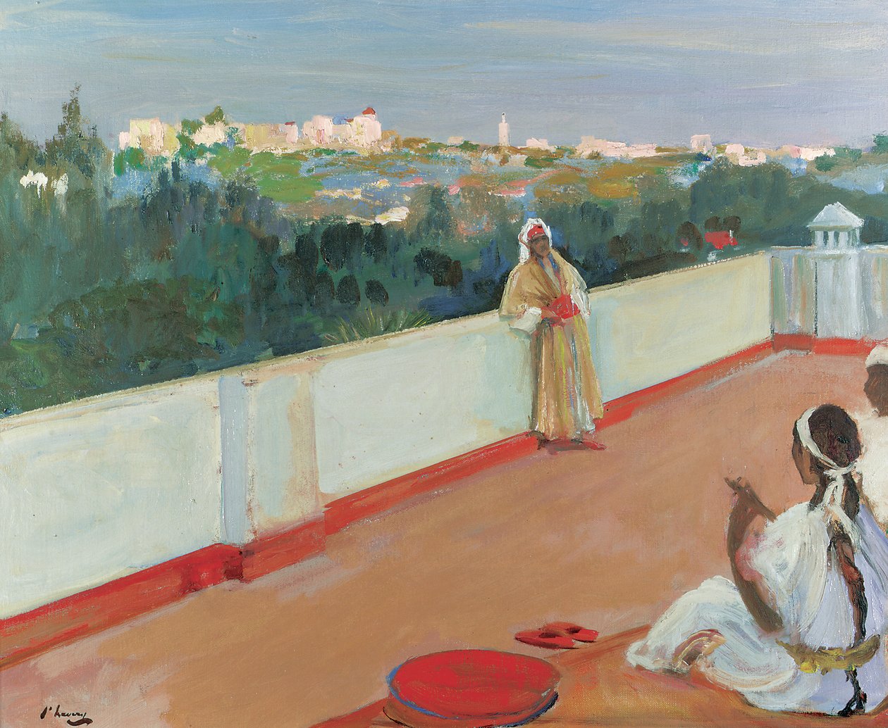 Sera sul tetto della casa, Tangeri da John Lavery