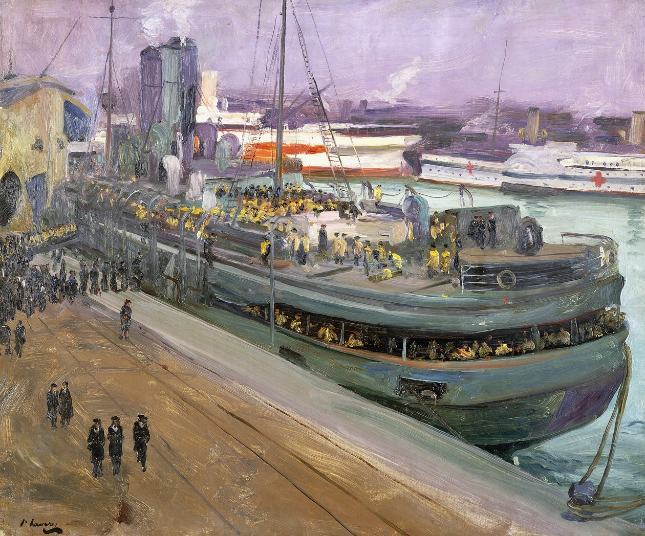 Imbarco dei Marinai, Southampton da John Lavery