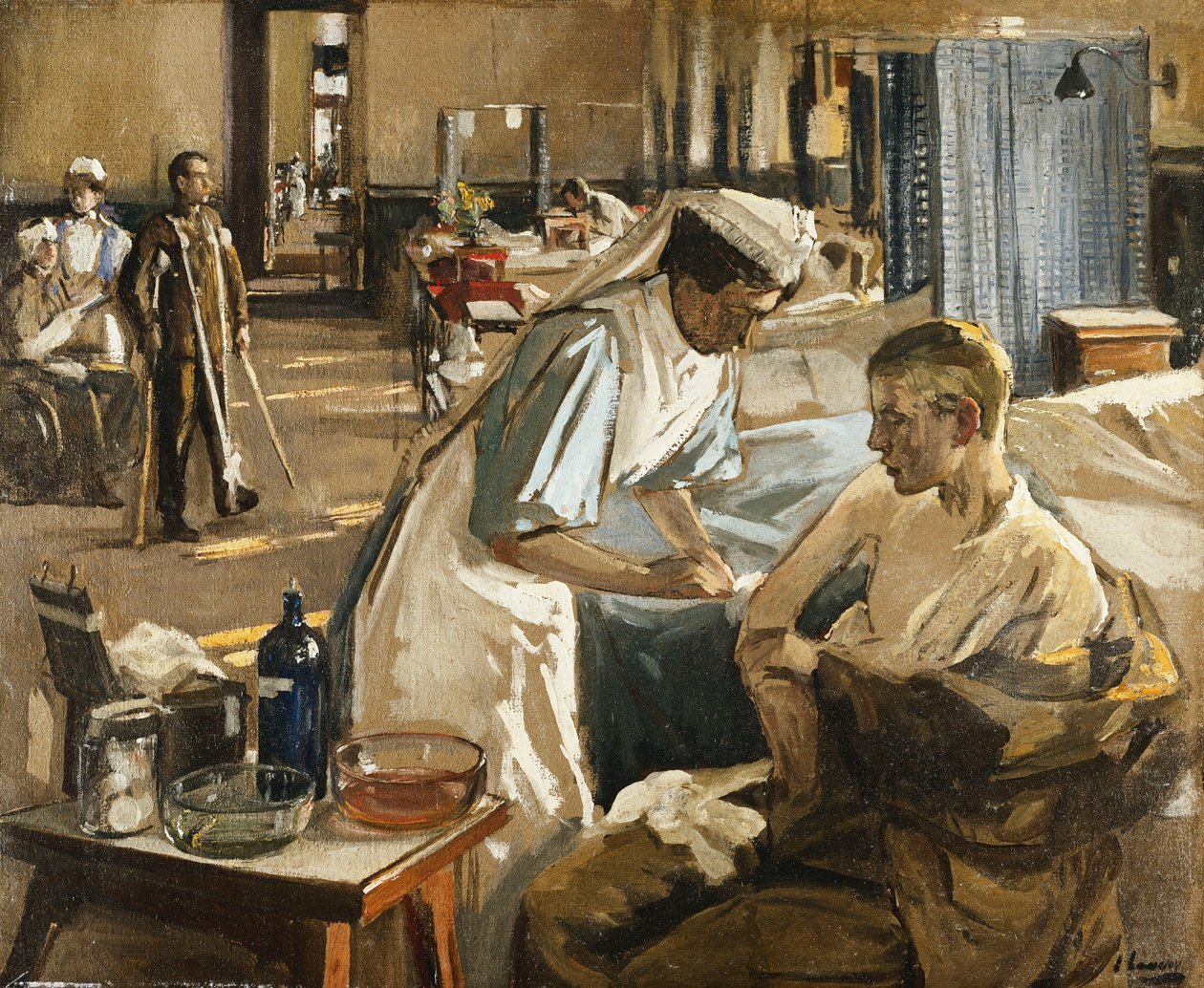 Il primo ferito, Ospedale di Londra da John Lavery