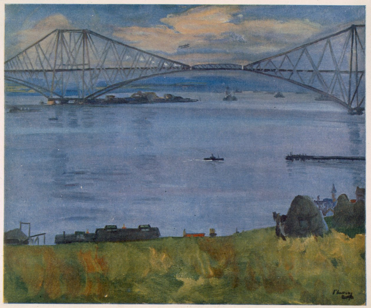 Il ponte di Forth, 1914, da British Artists at the Front, continuazione di The Western Front, 1918 da John Lavery