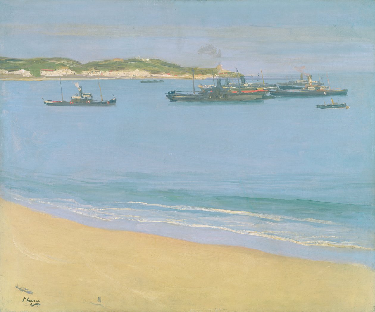 Il porto di St. Jean de Luz - Prima mattina, 1917 da John Lavery