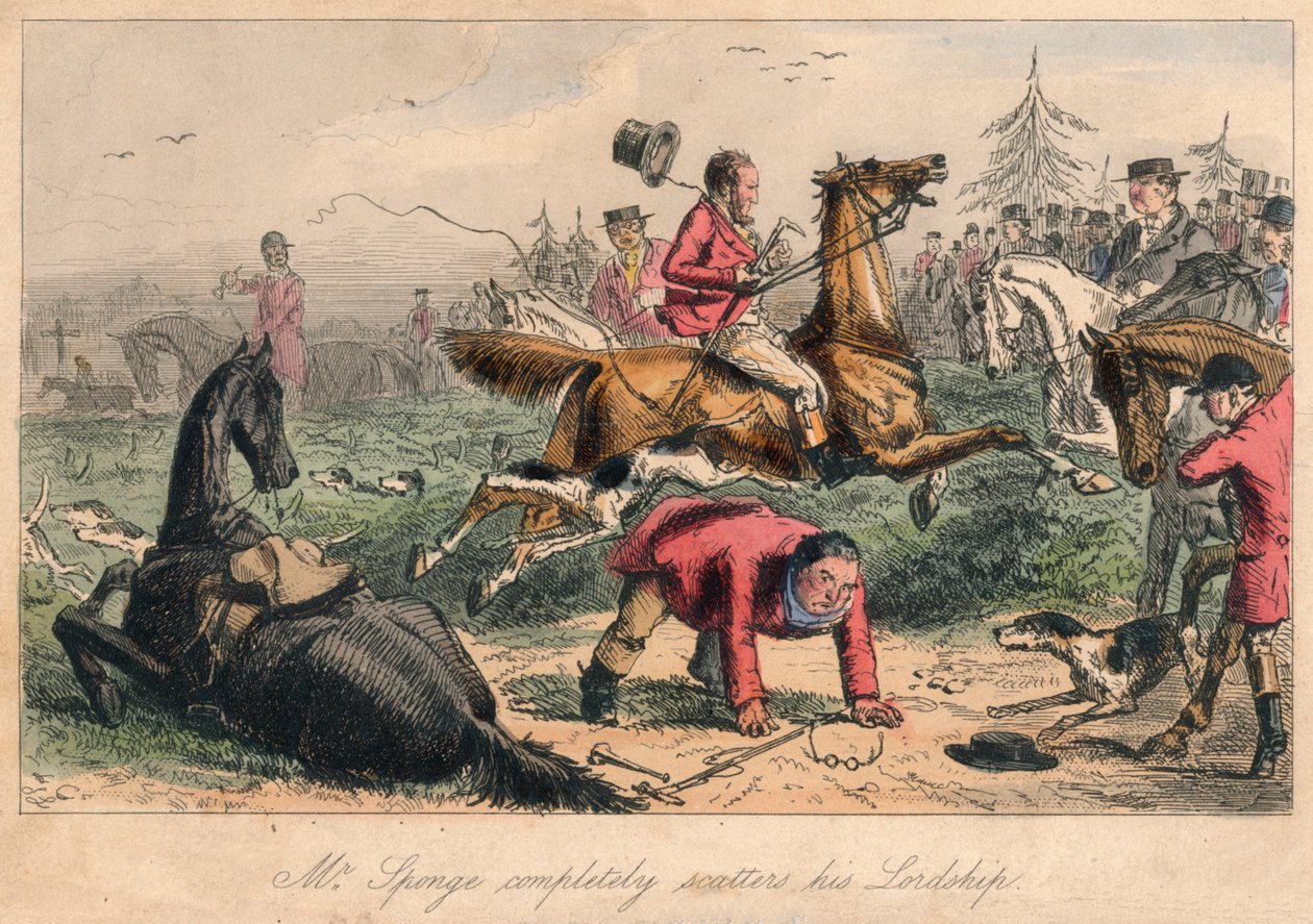Mr. Sponge disperde completamente il suo Signore, 1865 da John Leech, Hablot Knight Browne