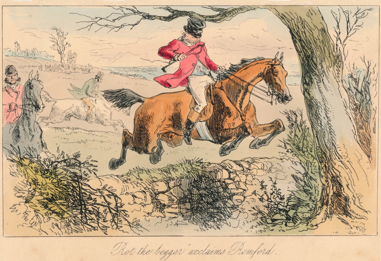 Rot il mendicante esclama Romford da John Leech, Hablot Knight Browne