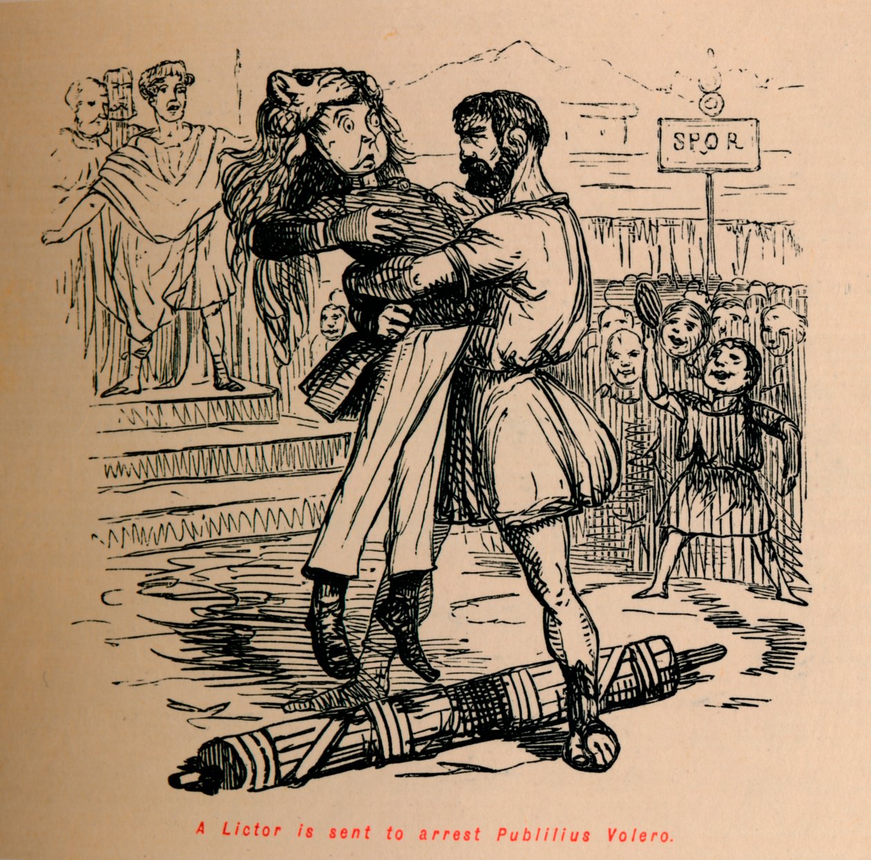 Un Littore è inviato ad arrestare Publilius Volero, 1852 da John Leech