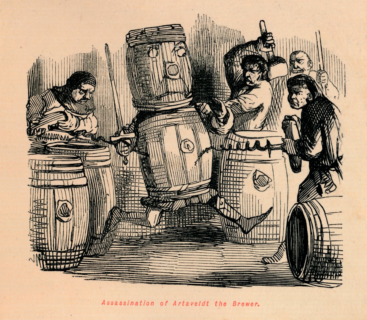 Assassinio di Artaveldt il Birraio da John Leech