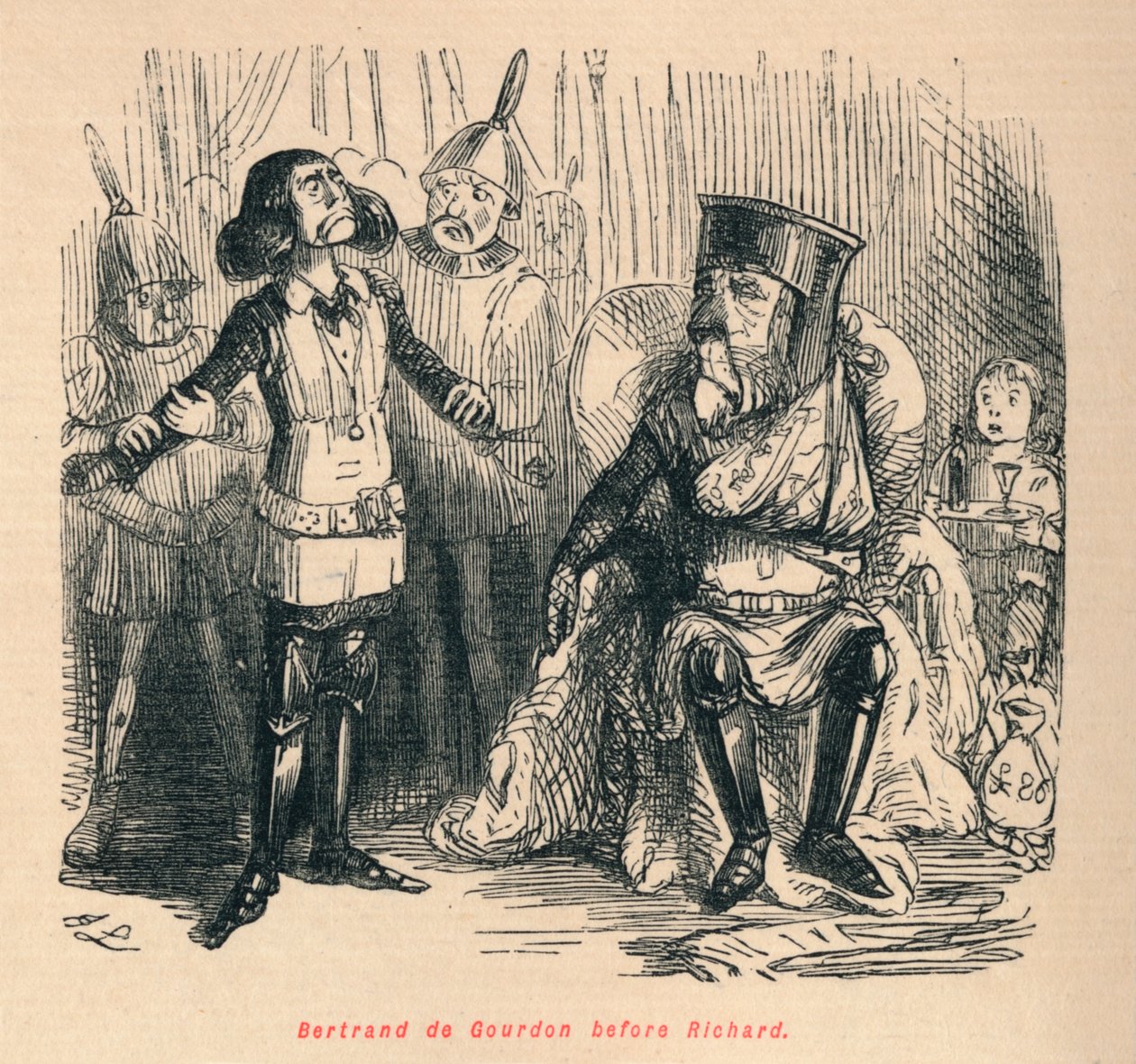 Bertrand de Gourdon davanti a Riccardo da John Leech