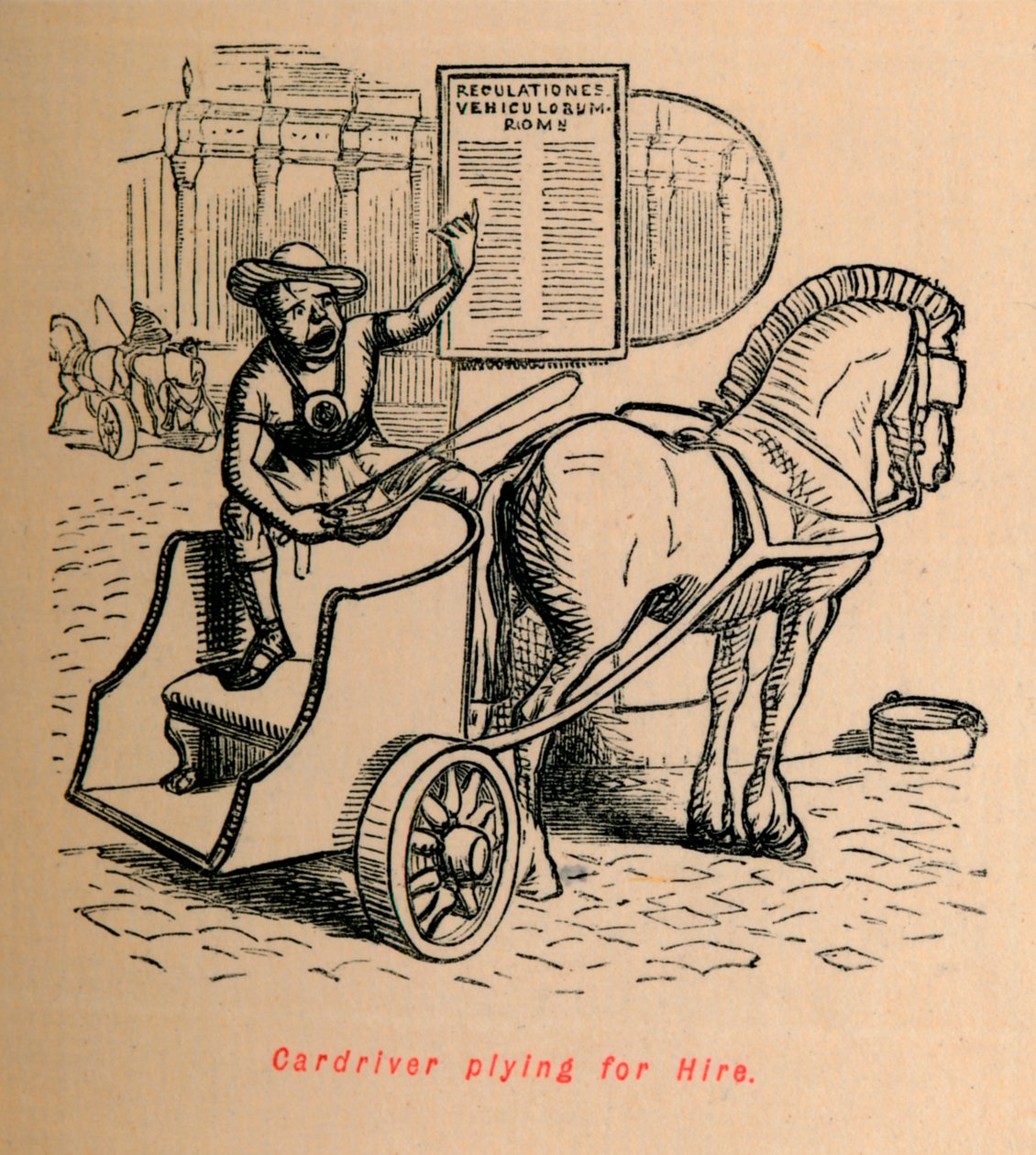 Autista di carro in attesa di clienti, 1852 da John Leech