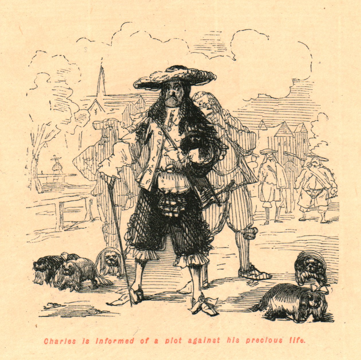 Carlo è informato di un complotto contro la sua preziosa vita, 1897 da John Leech