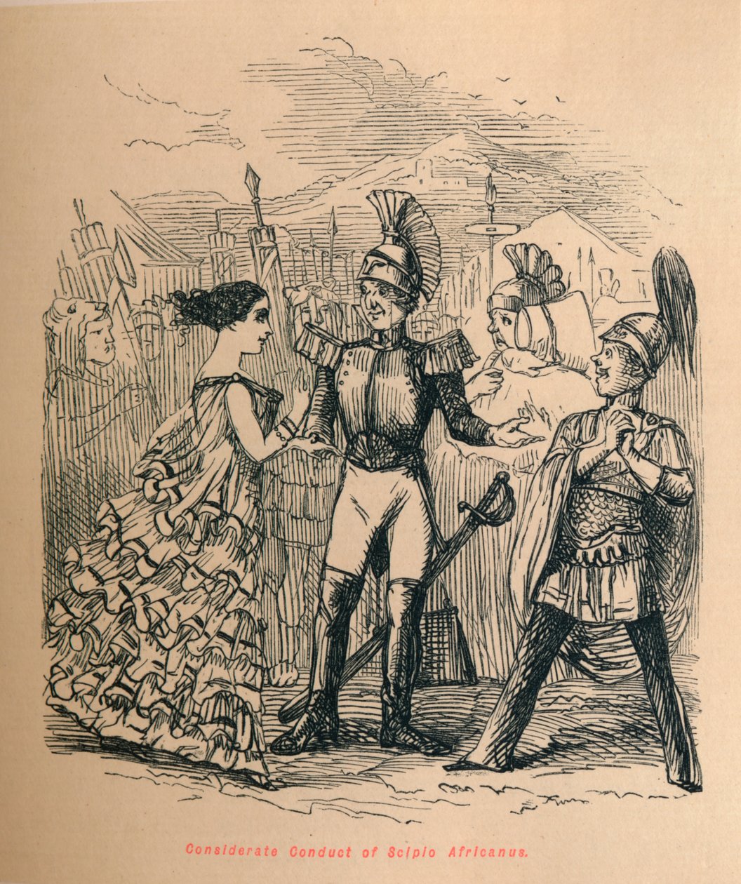Condotta premurosa di Scipione Africano, 1852 da John Leech