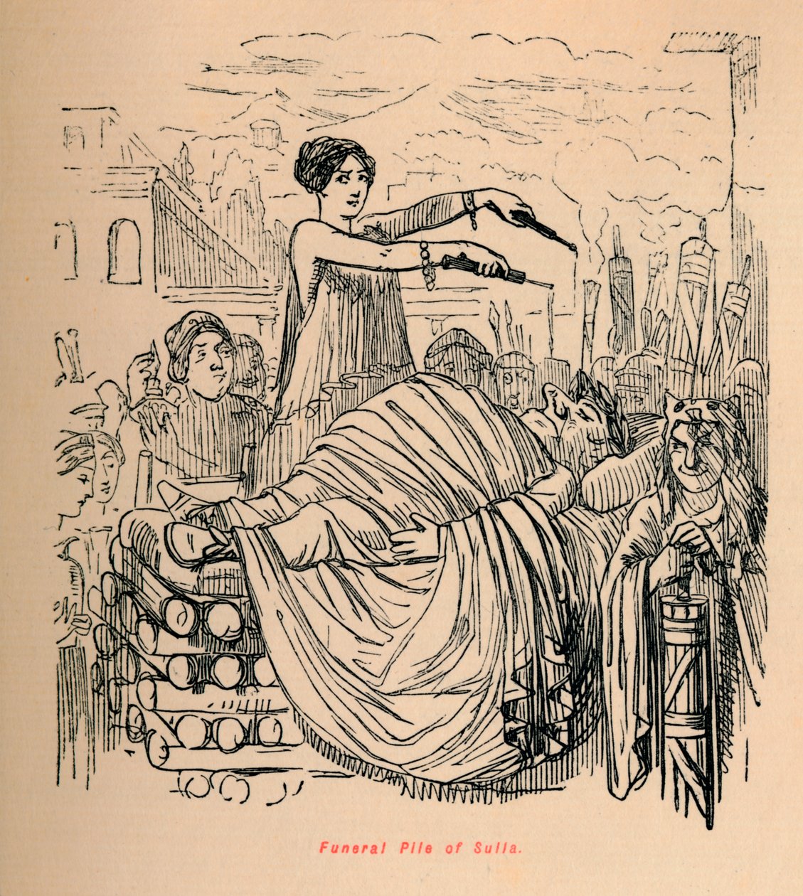 Rogo funebre di Silla da John Leech