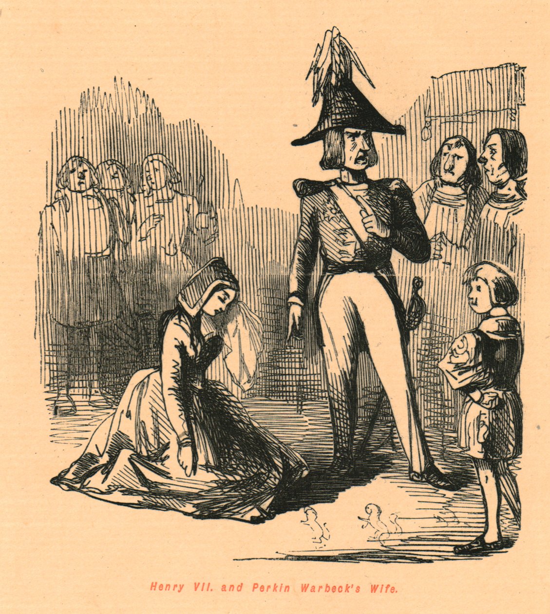 Enrico VII e la moglie di Perkin Warbeck, 1897 da John Leech