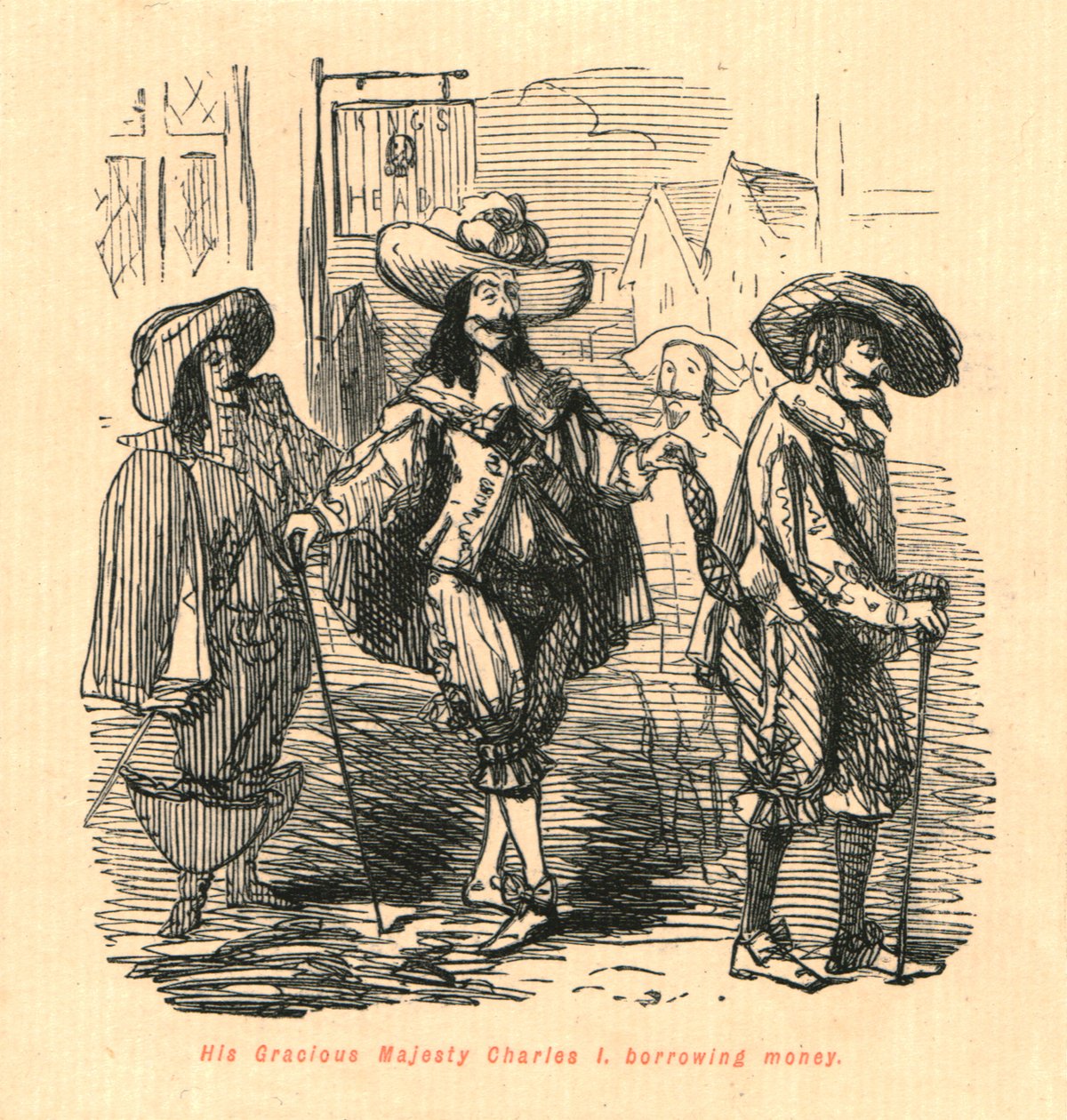 Sua Graziosa Maestà Carlo I, che prende in prestito denaro da John Leech