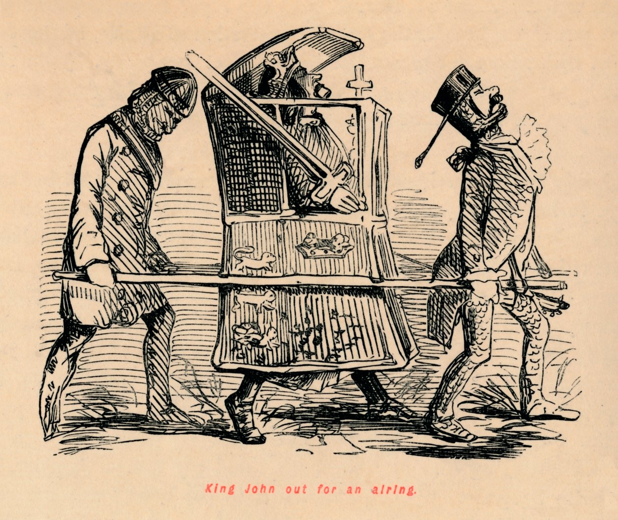 Re Giovanni in giro, c1860 da John Leech
