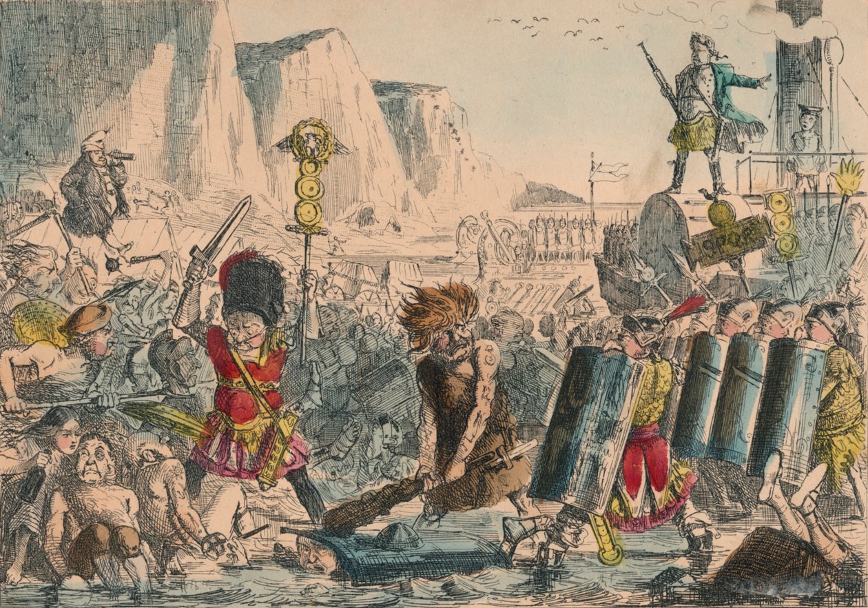 Sbarco di Giulio Cesare, 1850 da John Leech