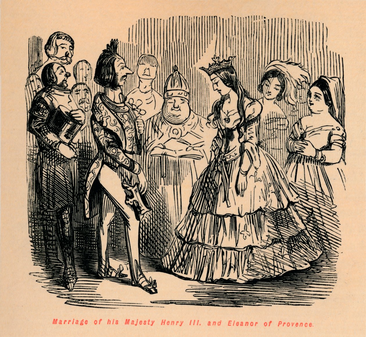 Matrimonio di Sua Maestà Enrico III ed Eleonora di Provenza, c1860 da John Leech