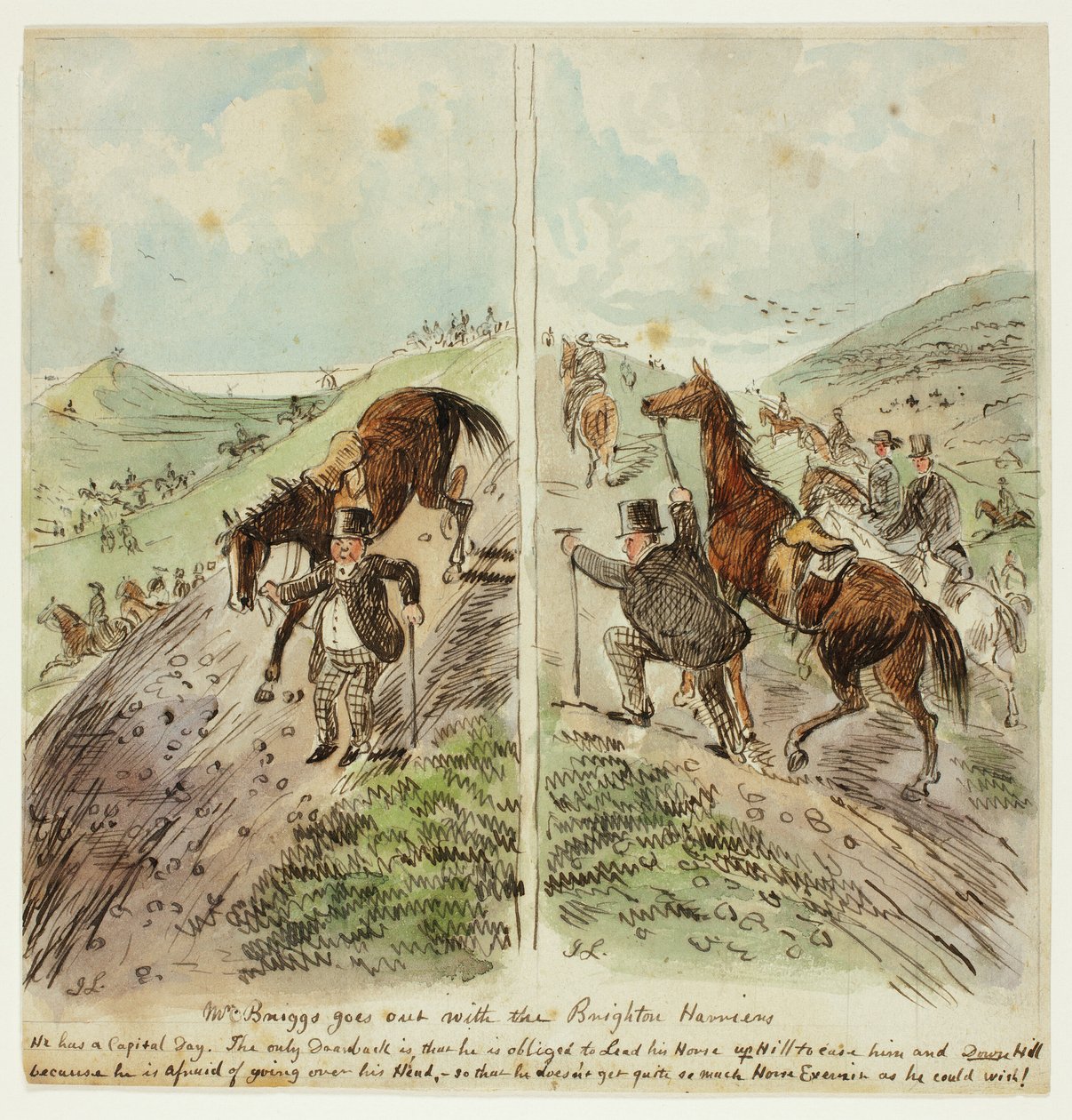 Mr. Briggs esce con i Brighton Harriers da John Leech