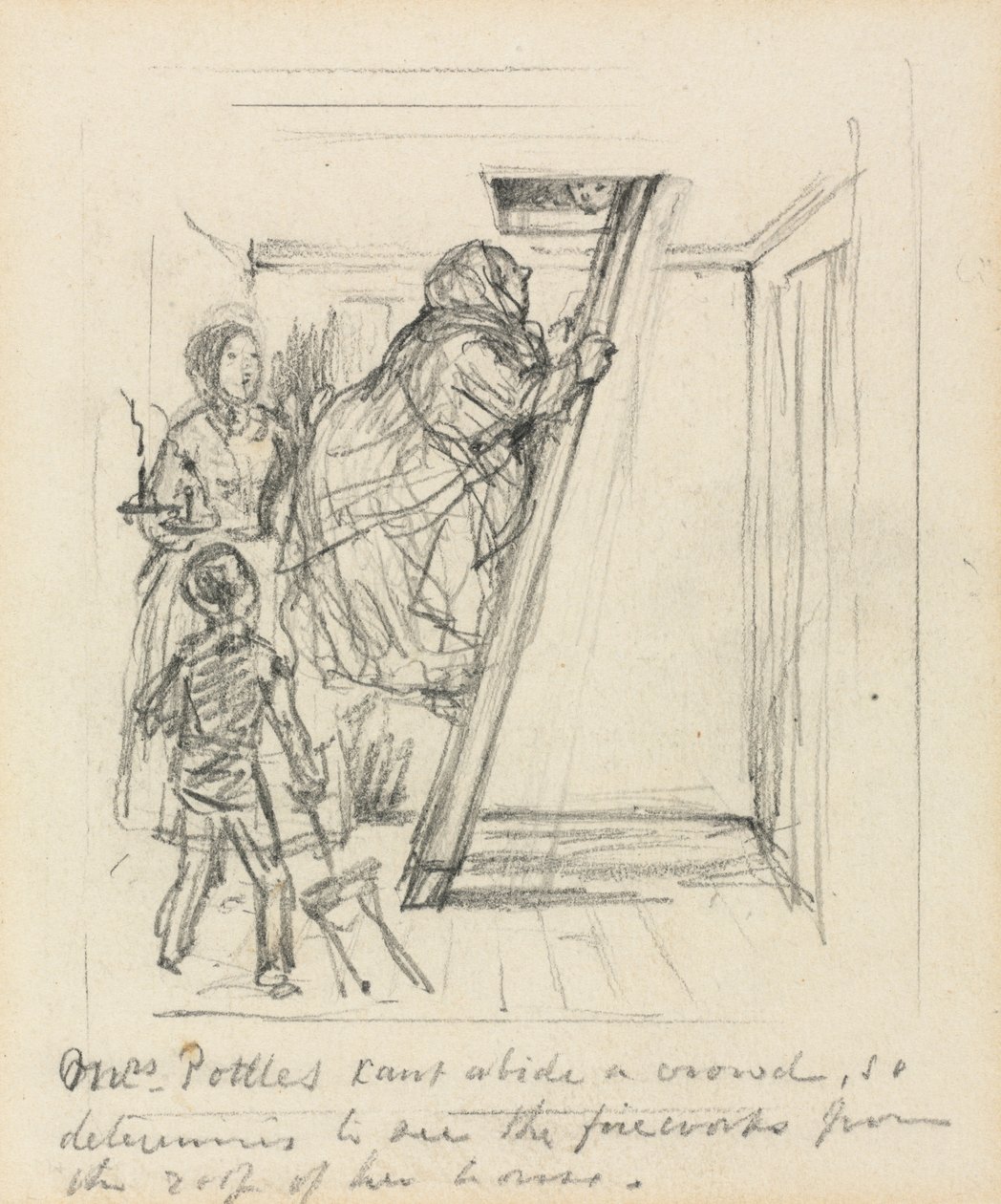 "La signora Pottles non sopporta la folla" da John Leech