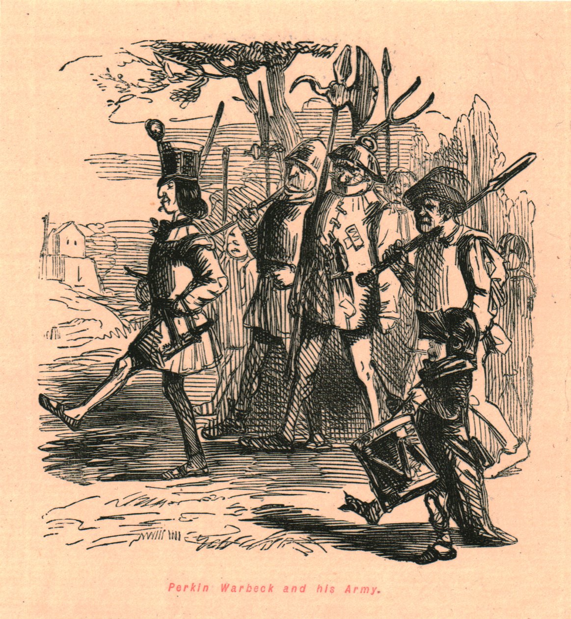 Perkin Warbeck e il suo esercito, 1897 da John Leech