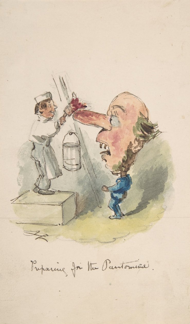 Preparativi per il pantomima, 1836-64 da John Leech
