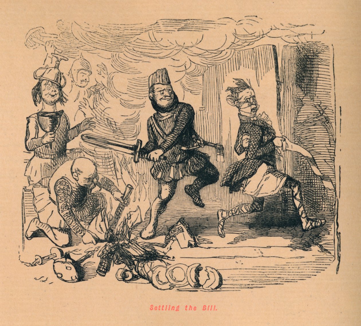 Regolando il conto, c1860 da John Leech