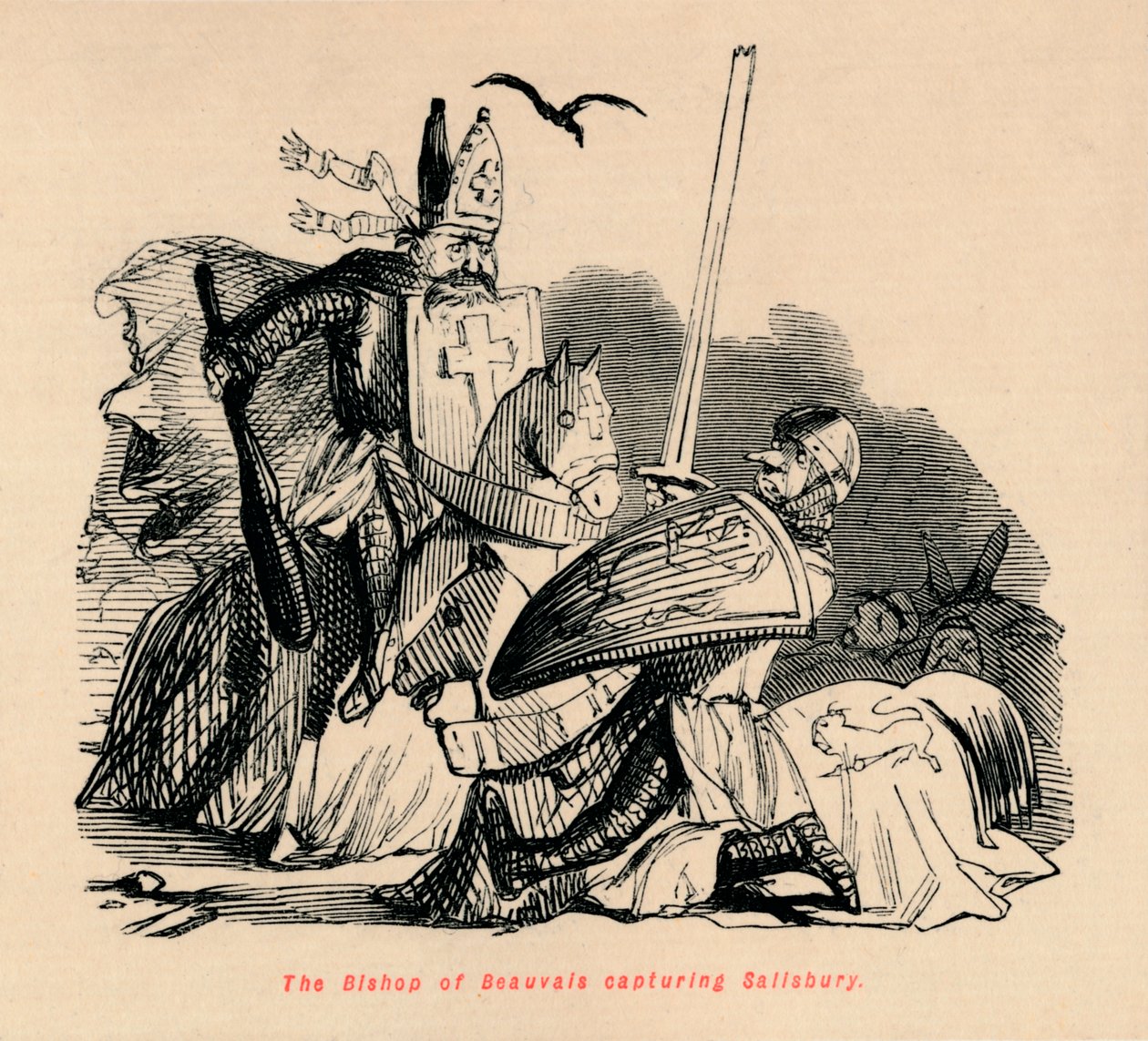 Il vescovo di Beauvais cattura Salisbury, c1860 da John Leech