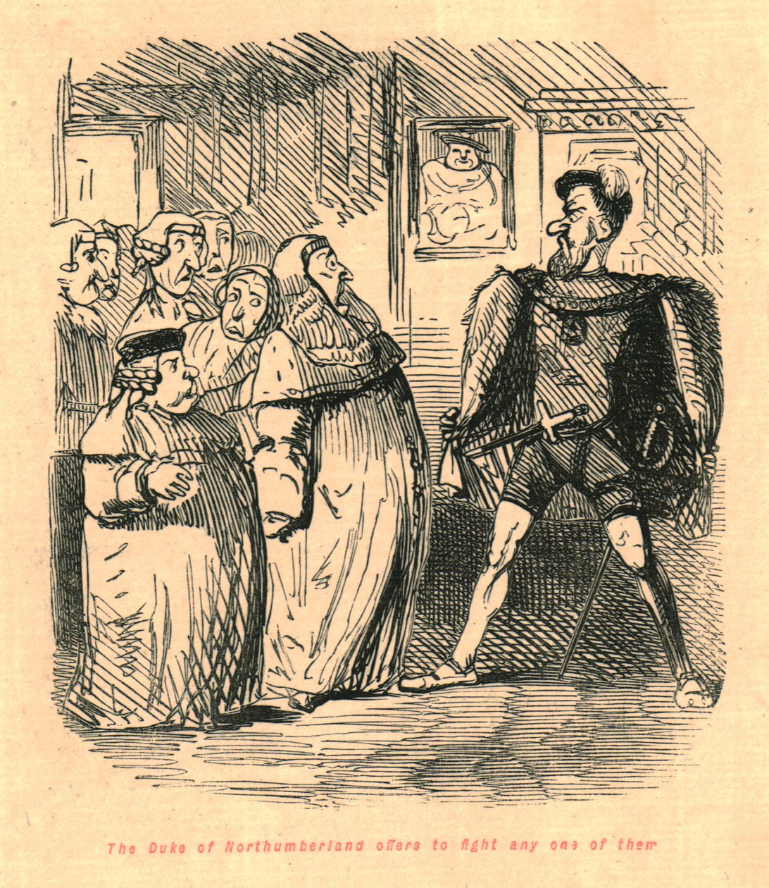 Il Duca di Northumberland offre di combattere chiunque da John Leech