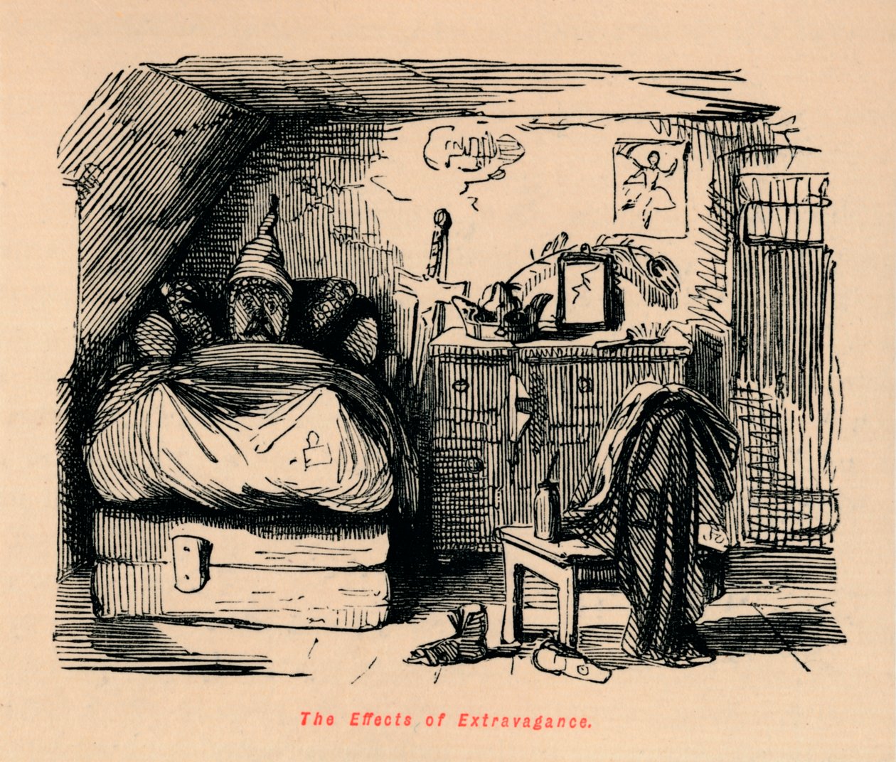 Gli effetti dello spreco, c1860 da John Leech