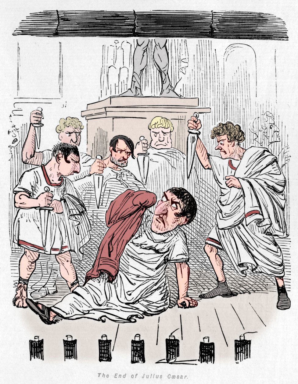 La fine di Giulio Cesare, 1852 da John Leech