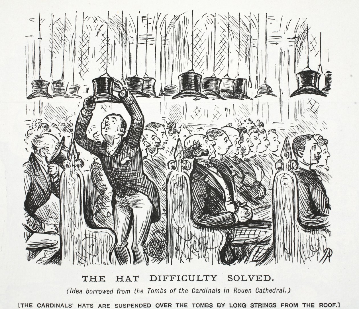 La difficoltà del cappello risolta da John Leech
