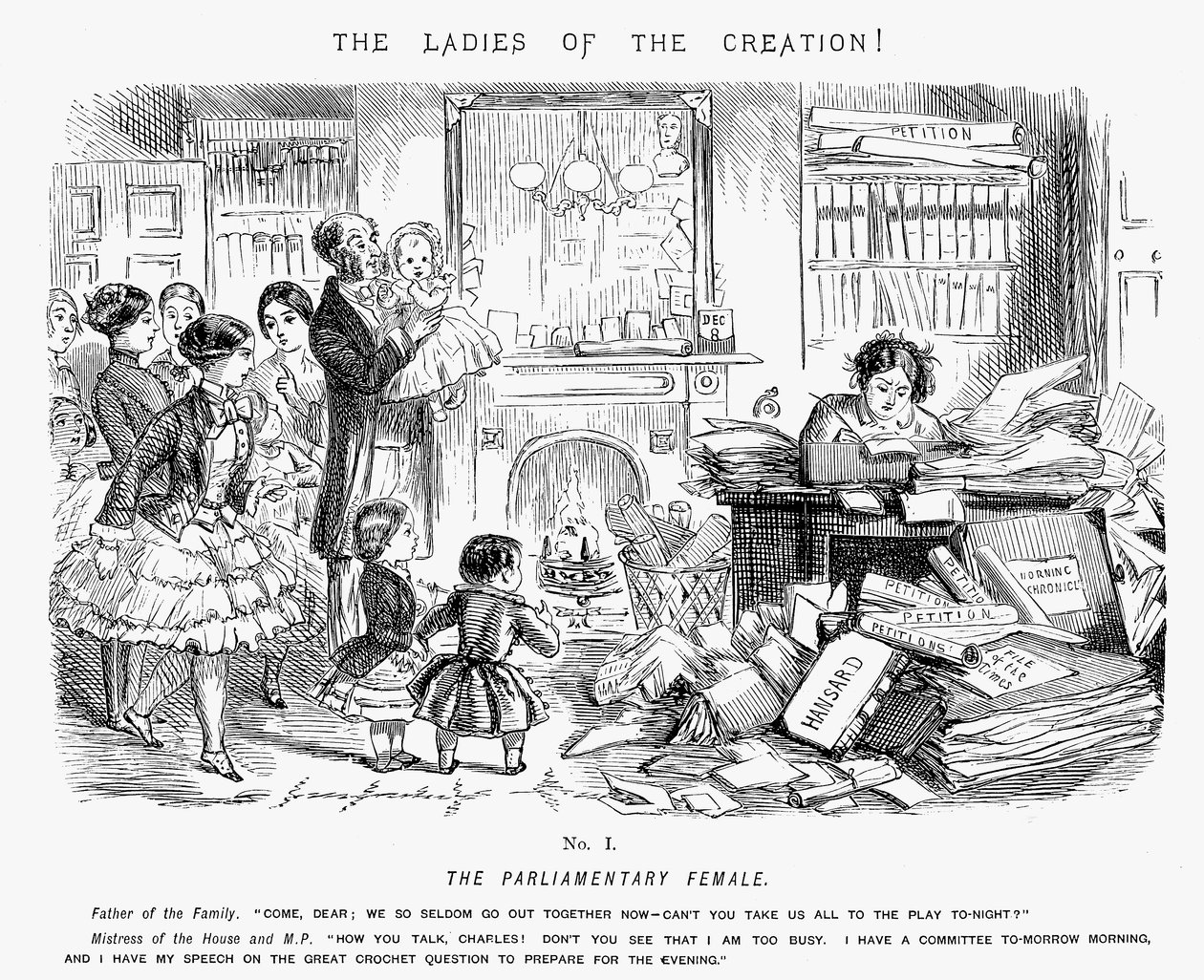 La donna parlamentare, 1850 da John Leech