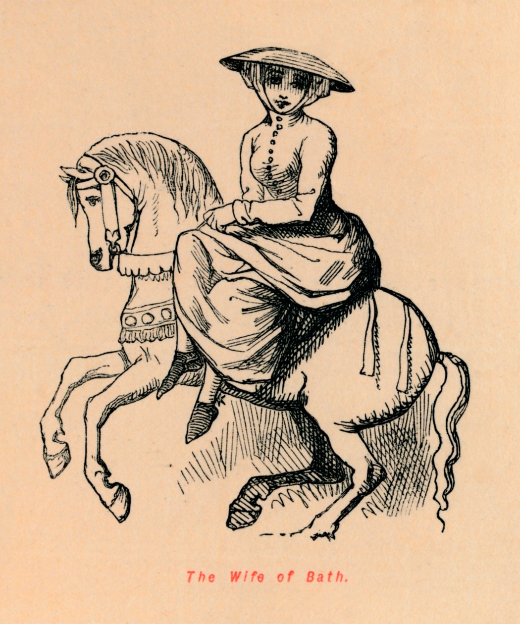 La moglie di Bath, c1860 da John Leech