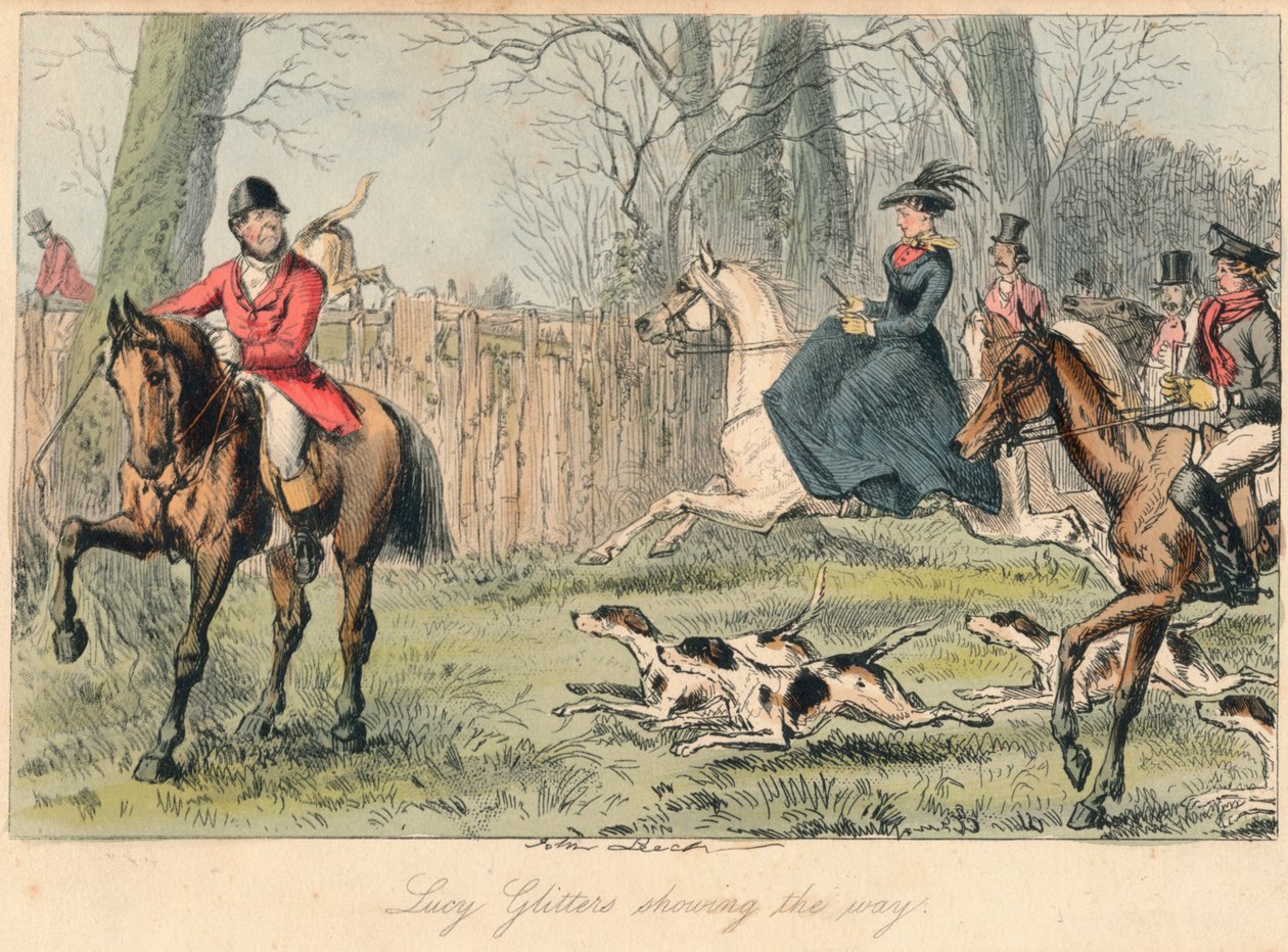 Lucy Glitters che mostra la via da John Leech and Hablot Knight Browne