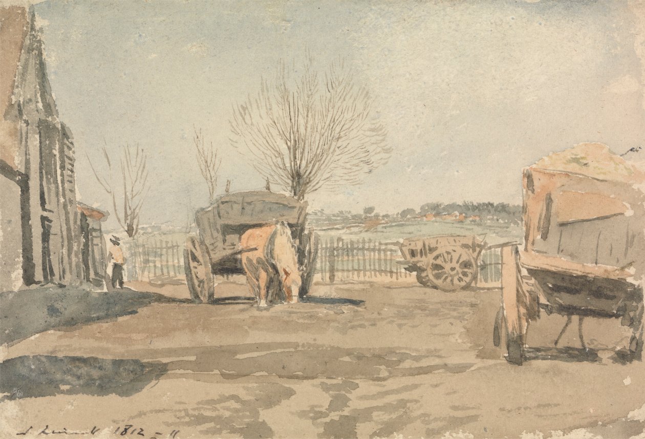 Il cortile della fattoria da John Linnell