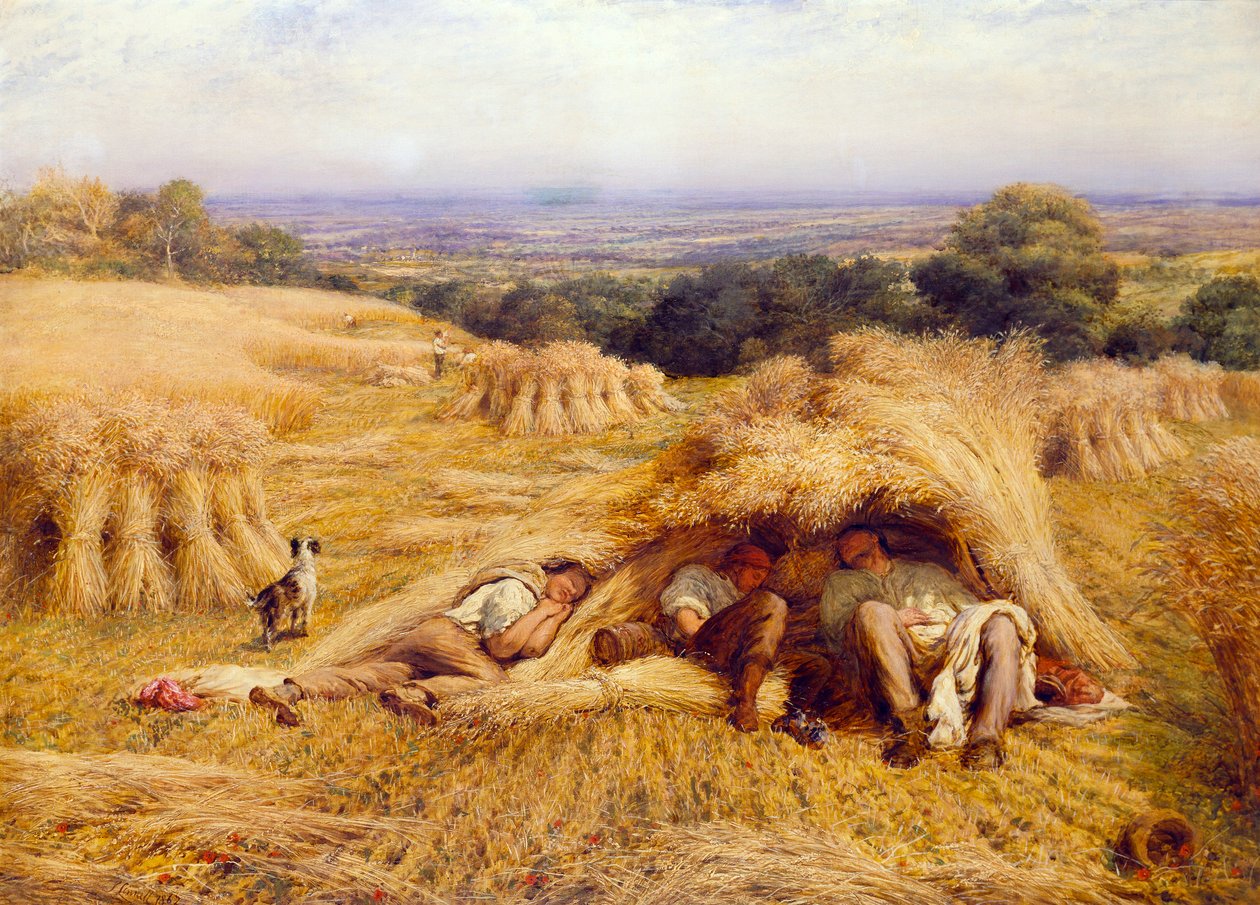 Il riposo di mezzogiorno, 1862 da John Linnell