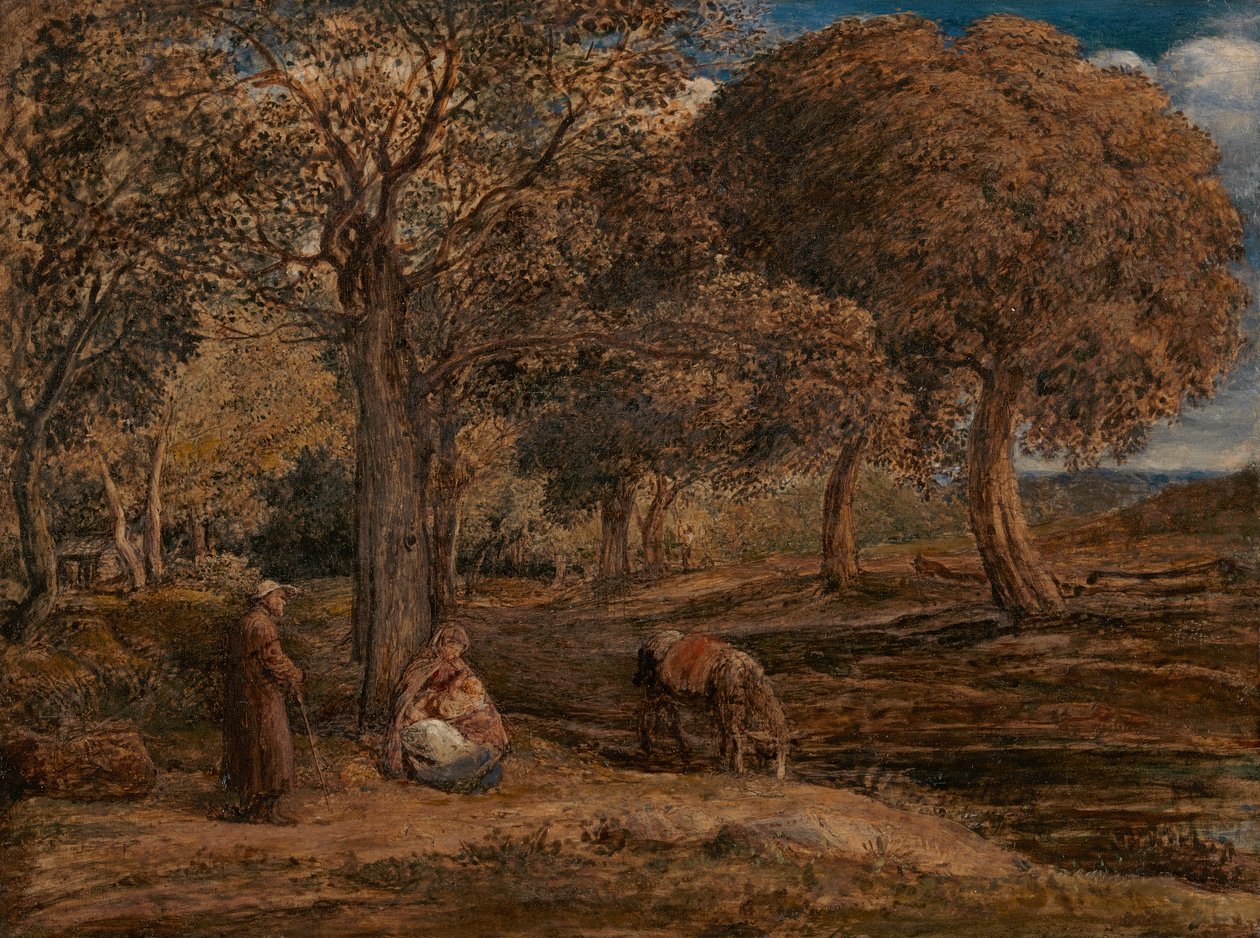 Il riposo durante la fuga in Egitto da John Linnell
