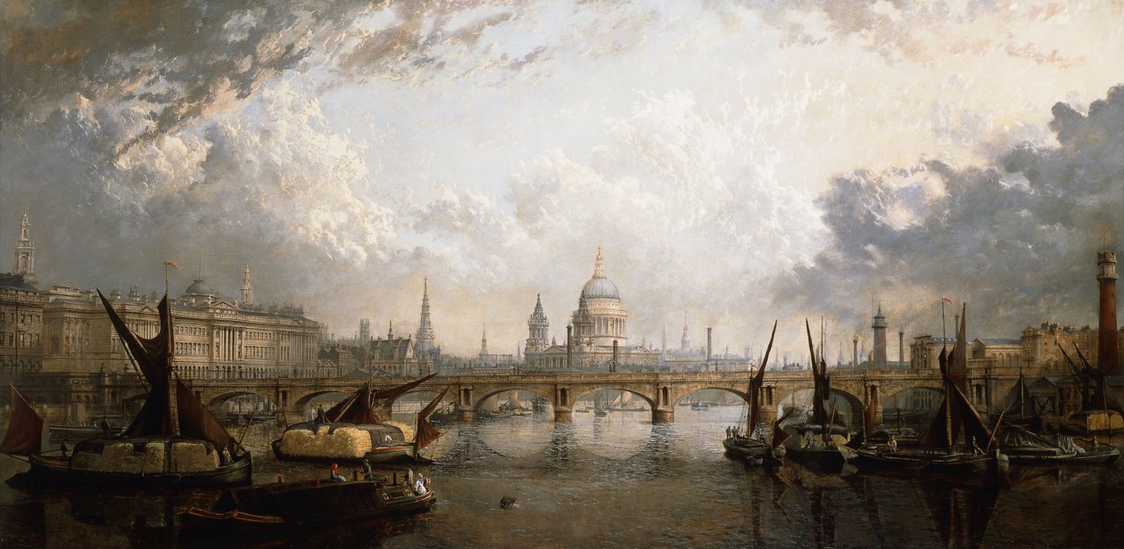 Il Tamigi dal Ponte di Hungerford, 1871 da John MacVicar Anderson