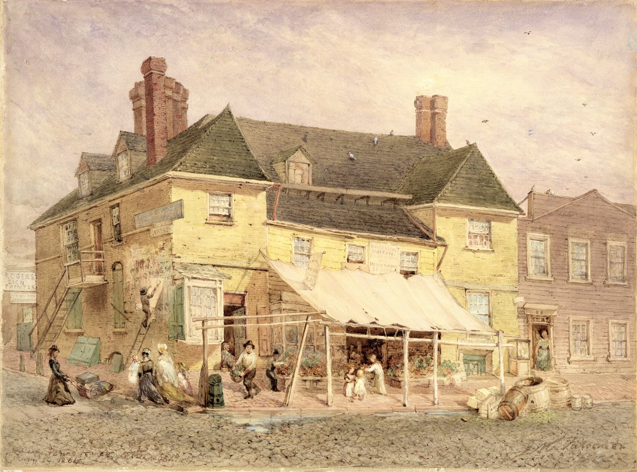 Mansion di William Penn, South Second Street, Philadelphia, 1864 da John Mackie Falconer