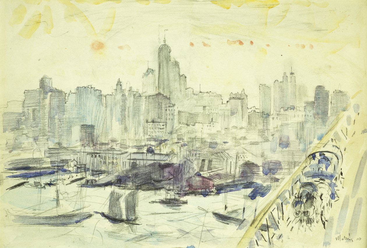Vicinanza Ponte di Brooklyn da John Marin