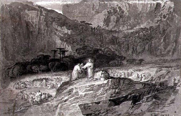 La moltiplicazione dei pani e dei pesci da John Martin
