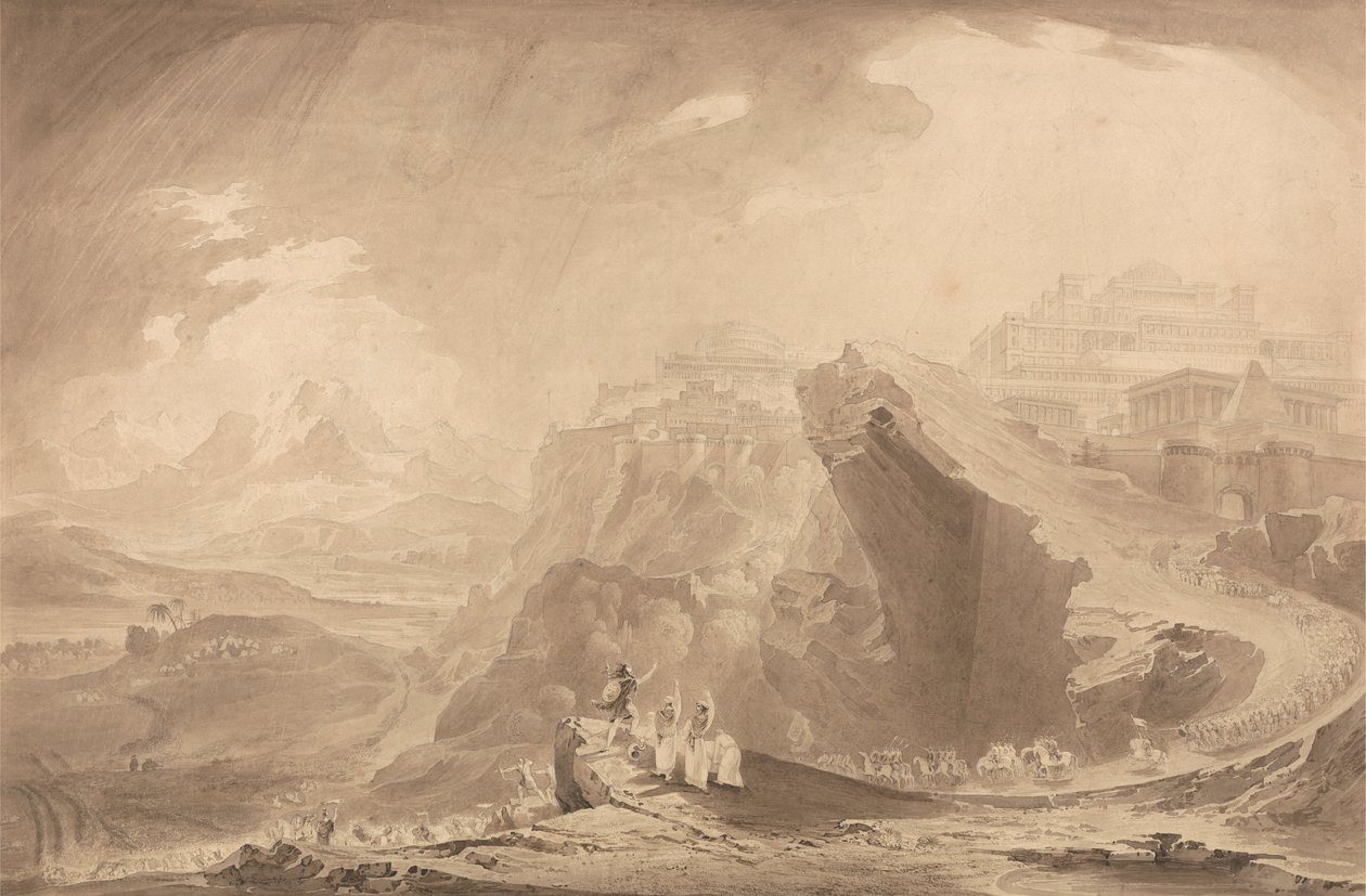 Giosuè che comanda al sole di fermarsi da John Martin